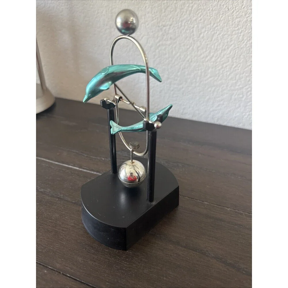 Blue Dolphin KINETIC METAL ART MOTION balancing spinning desktop science toy
